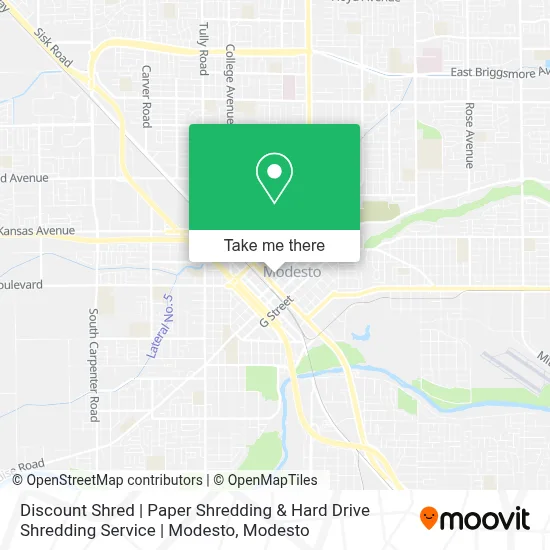 Discount Shred | Paper Shredding & Hard Drive Shredding Service | Modesto map