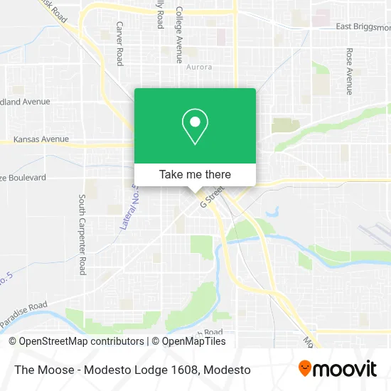 The Moose - Modesto Lodge 1608 map
