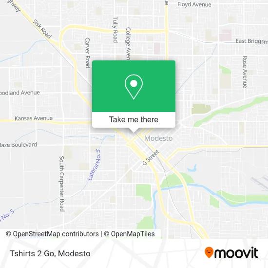 Tshirts 2 Go map