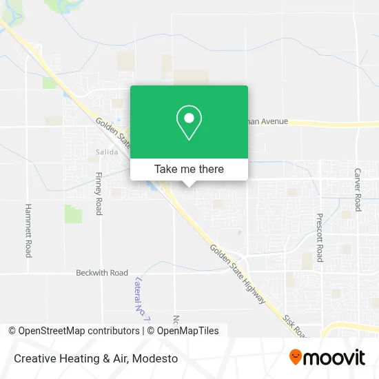 Creative Heating & Air map