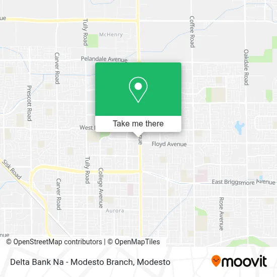 Delta Bank Na - Modesto Branch map