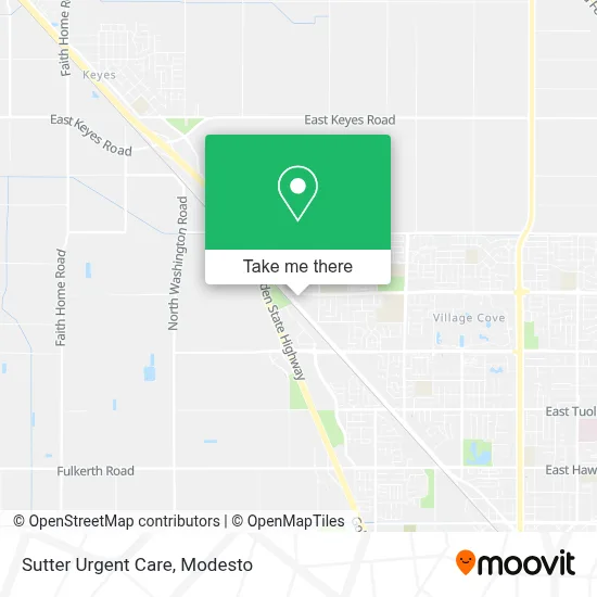 Sutter Urgent Care map