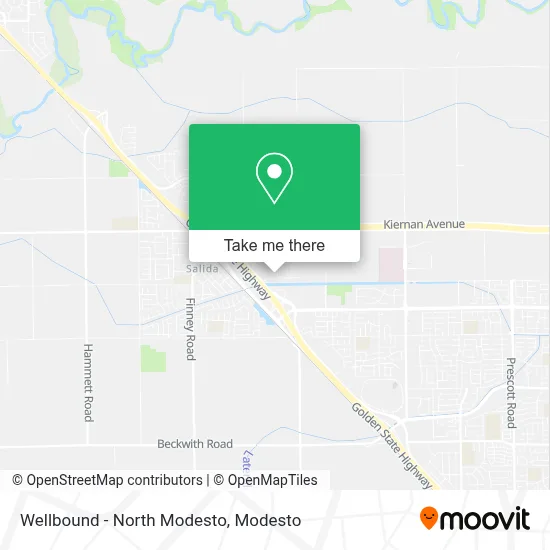 Wellbound - North Modesto map