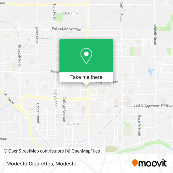 Modesto Cigarettes map