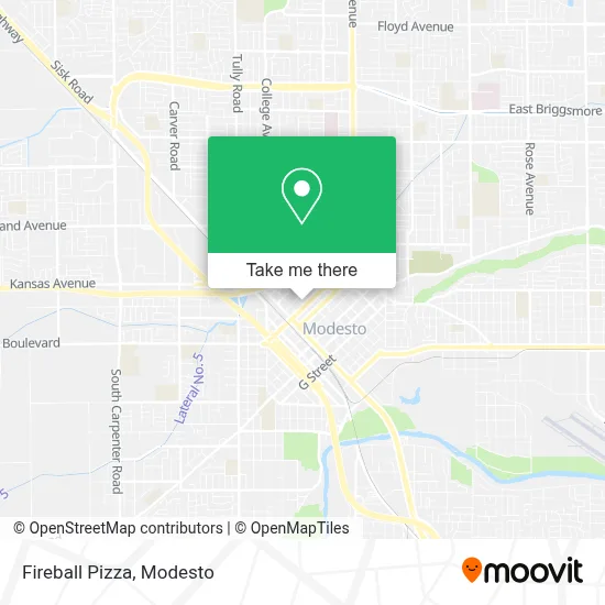 Fireball Pizza map