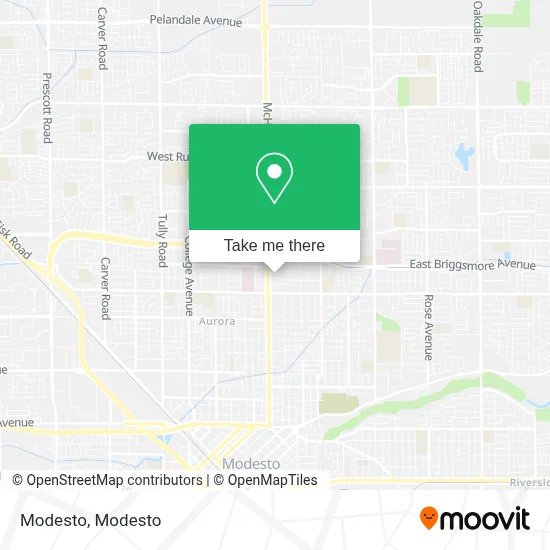 Modesto map