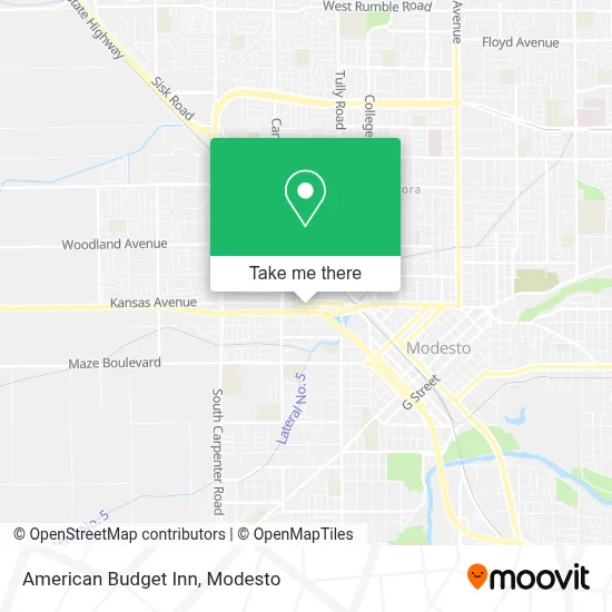 American Budget Inn map