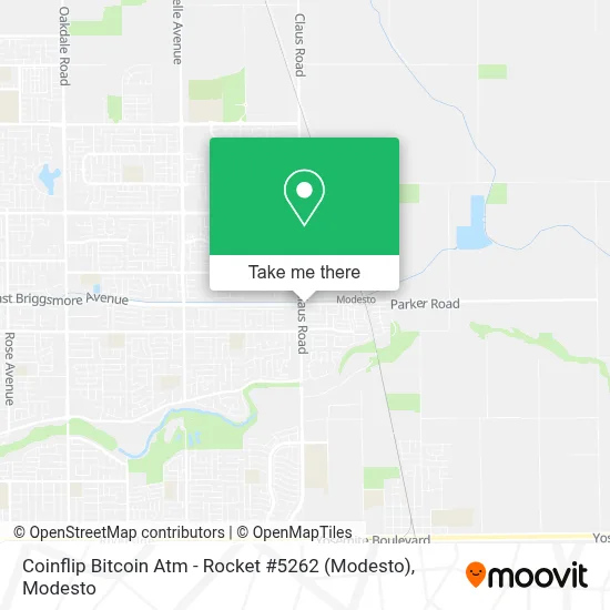 Coinflip Bitcoin Atm - Rocket #5262 (Modesto) map