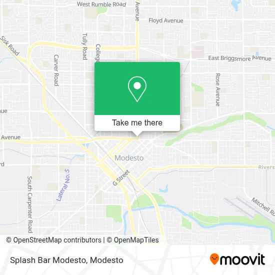 Splash Bar Modesto map