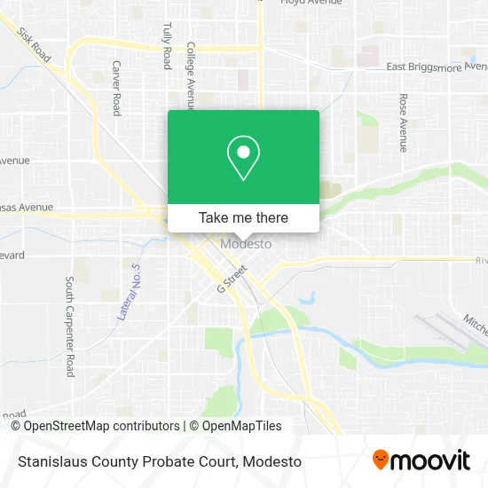 Stanislaus County Probate Court map