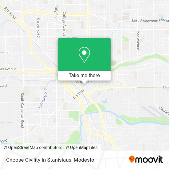 Choose Civility In Stanislaus map