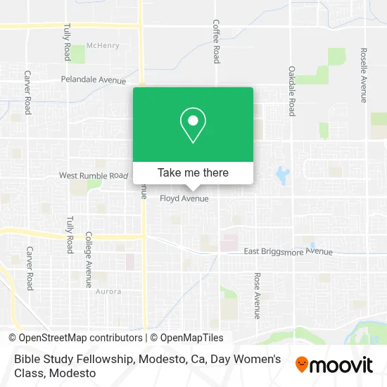Bible Study Fellowship, Modesto, Ca, Day Women's Class map