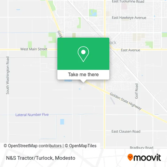 N&S Tractor/Turlock map