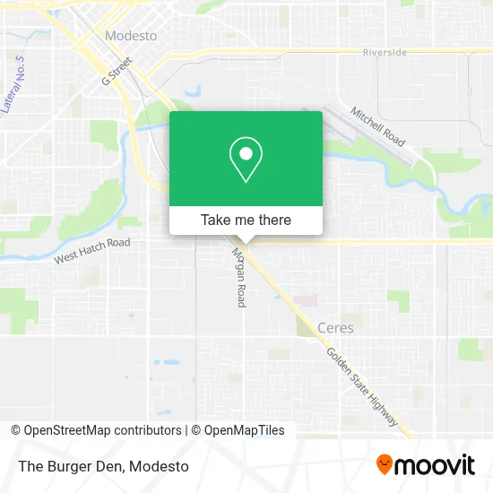 The Burger Den map