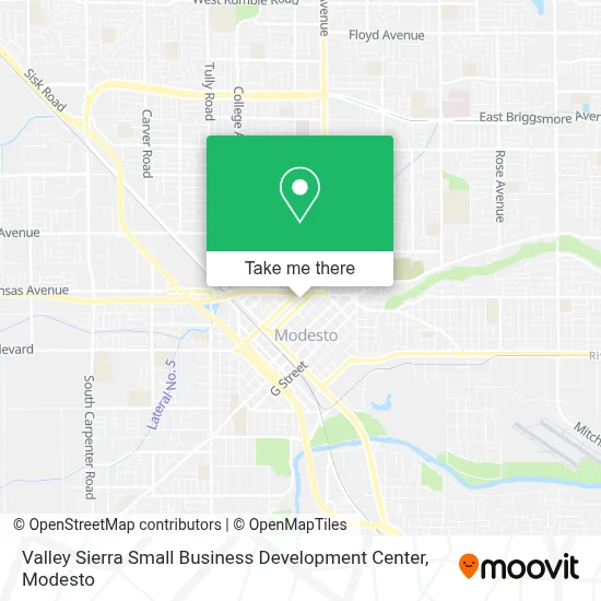 Valley Sierra Small Business Development Center map