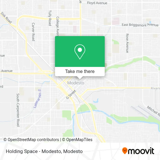 Holding Space - Modesto map