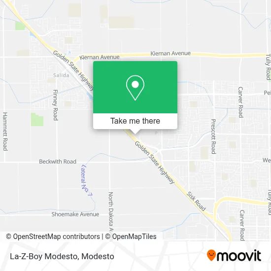 La-Z-Boy Modesto map