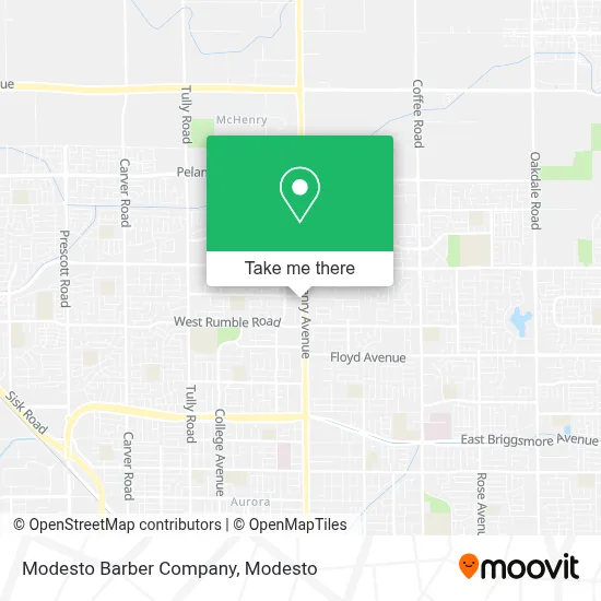 Modesto Barber Company map