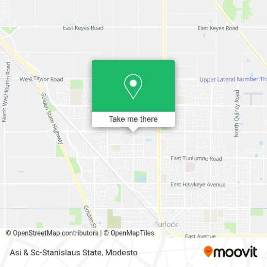 Asi & Sc-Stanislaus State map