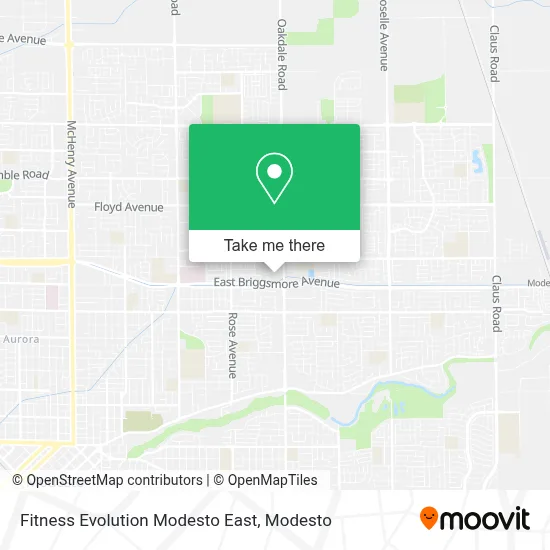 Fitness Evolution Modesto East map