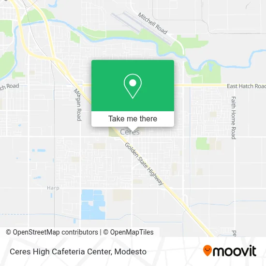 Ceres High Cafeteria Center map
