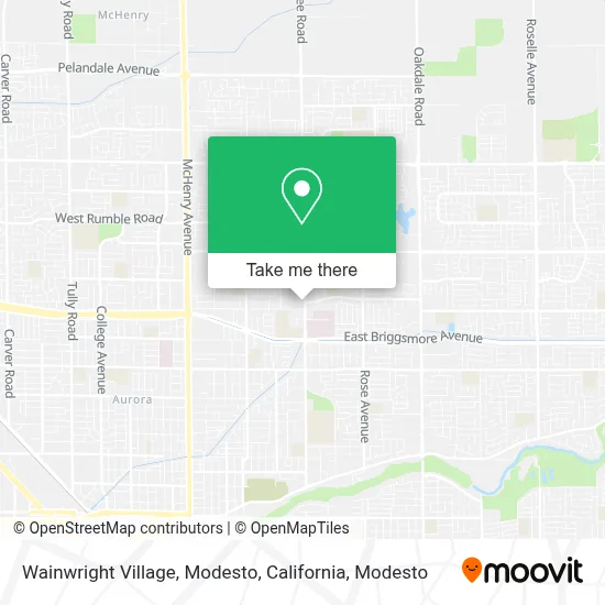 Wainwright Village, Modesto, California map