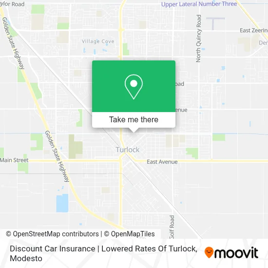 Discount Car Insurance | Lowered Rates Of Turlock map
