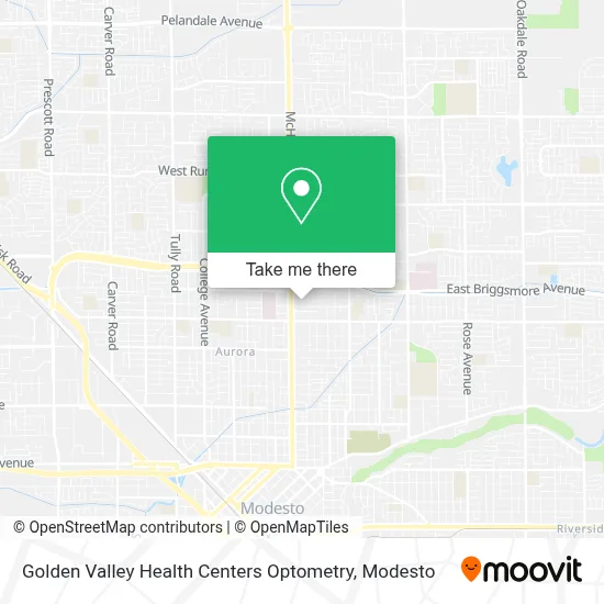 Golden Valley Health Centers Optometry map