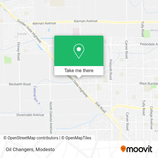 Oil Changers map