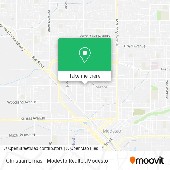 Christian Limas - Modesto Realtor map