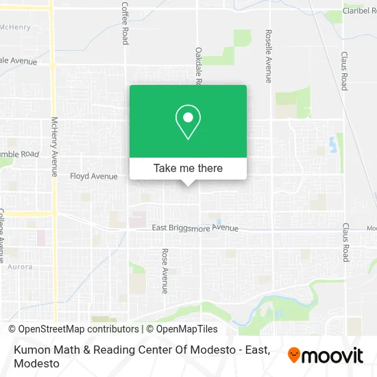 Kumon Math & Reading Center Of Modesto - East map