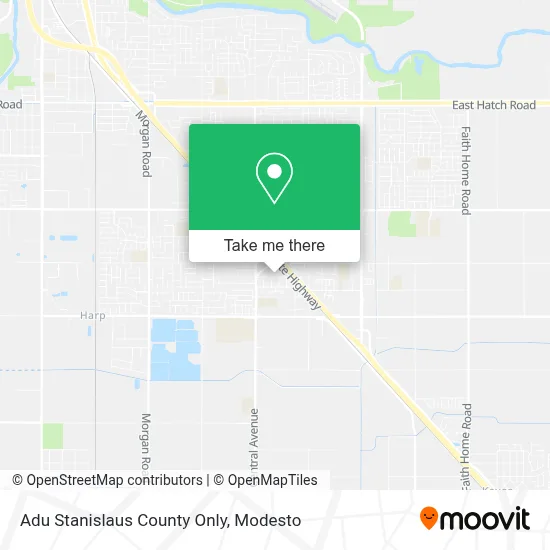 Adu Stanislaus County Only map