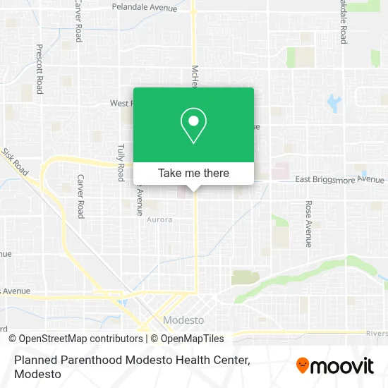 Planned Parenthood Modesto Health Center map