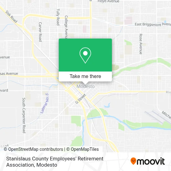Stanislaus County Employees' Retirement Association map
