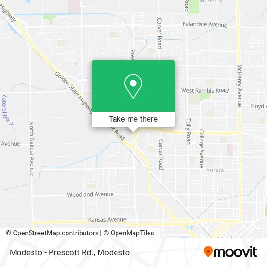 Modesto - Prescott Rd. map