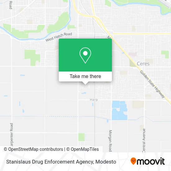 Stanislaus Drug Enforcement Agency map