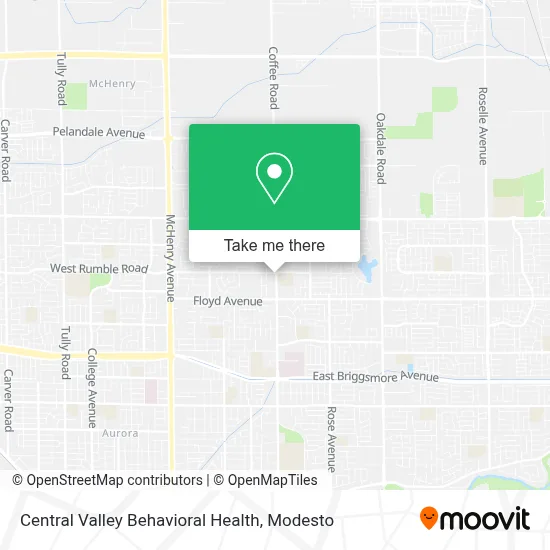 Central Valley Behavioral Health map