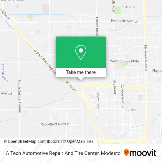 A Tech Automotive Repair And Tire Center map