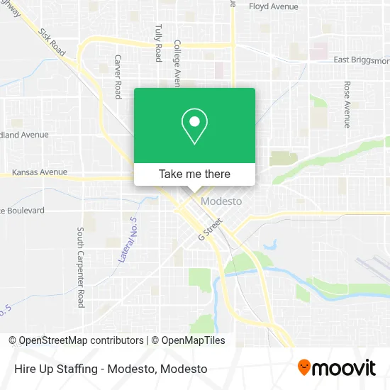 Hire Up Staffing - Modesto map