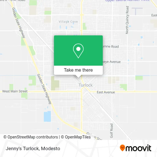 Jenny's Turlock map