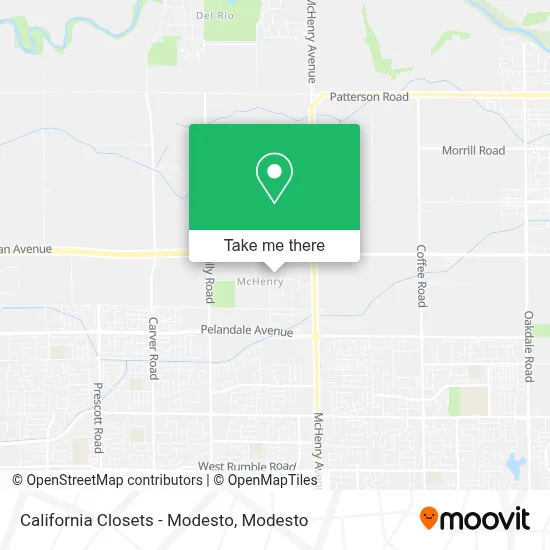 California Closets - Modesto map