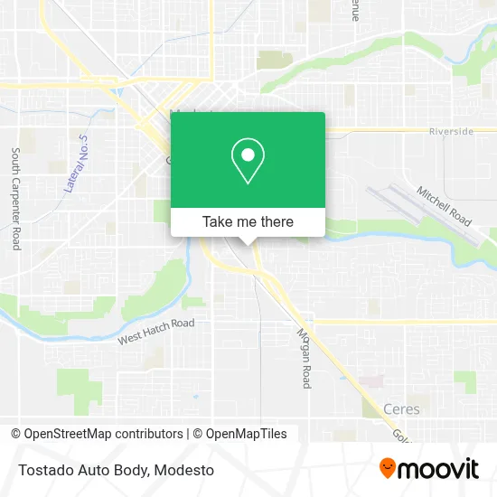 Tostado Auto Body map