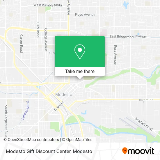 Modesto Gift Discount Center map