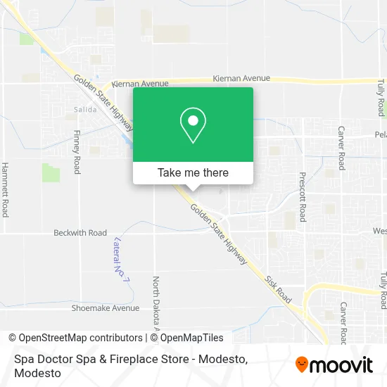Spa Doctor Spa & Fireplace Store - Modesto map