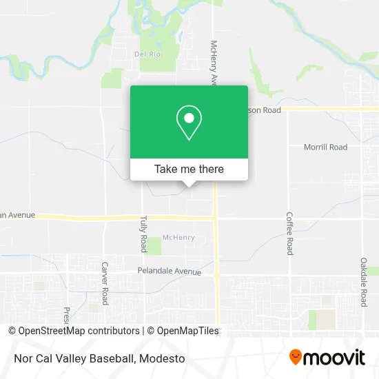 Nor Cal Valley Baseball map