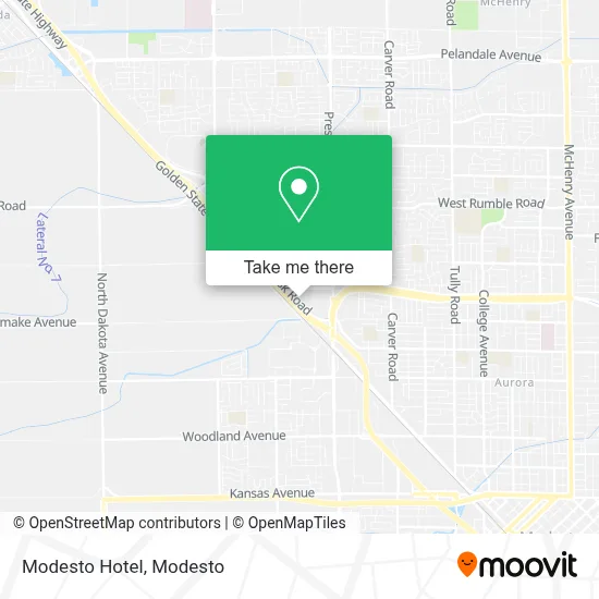 Modesto Hotel map
