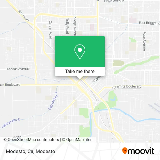 Modesto, Ca map