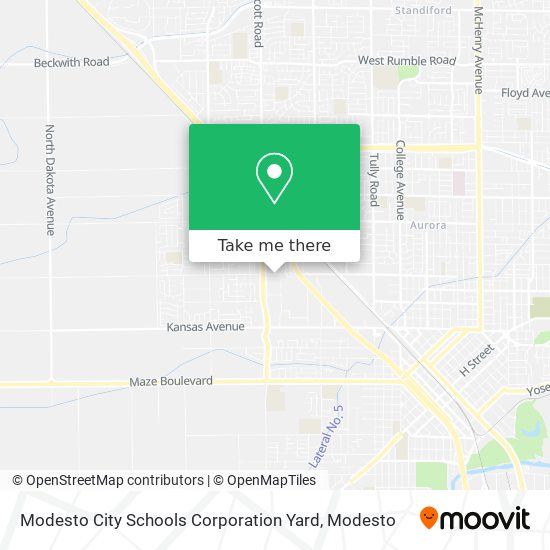 Modesto City Schools Corporation Yard map