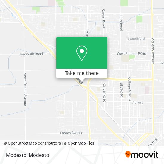 Modesto map