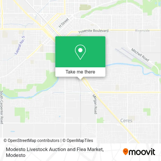 Mapa de Modesto Livestock Auction and Flea Market